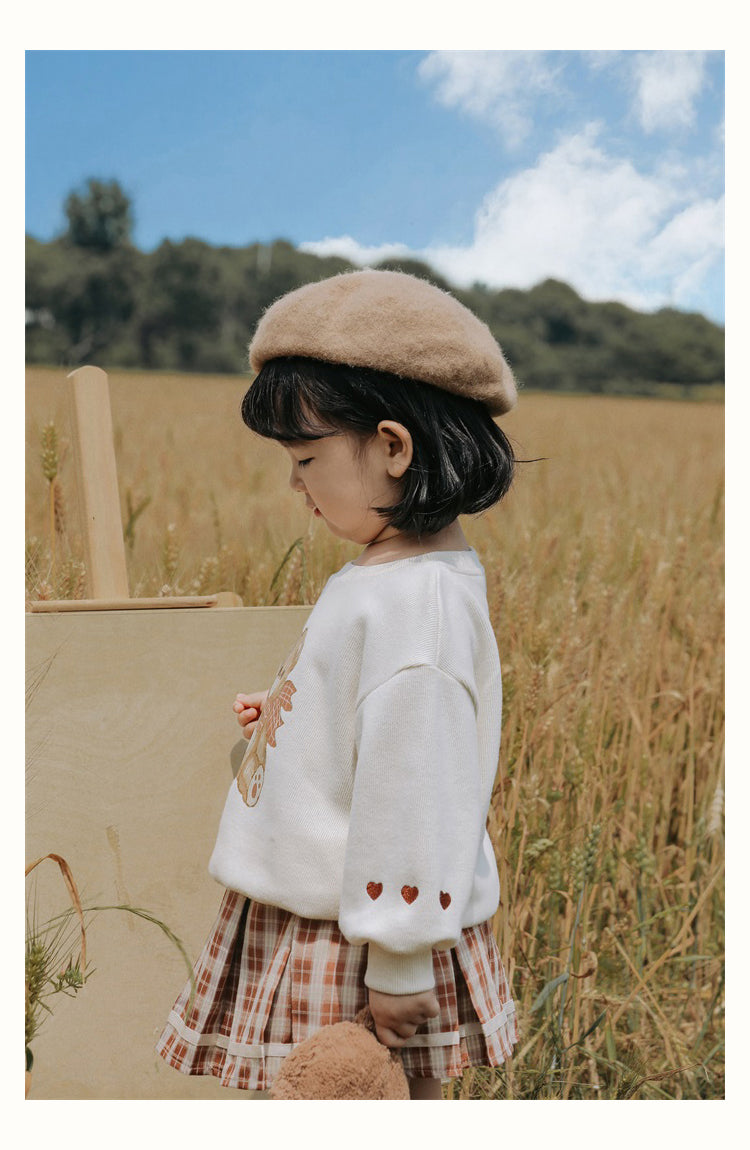 Brown teddy hoodie and skirt set