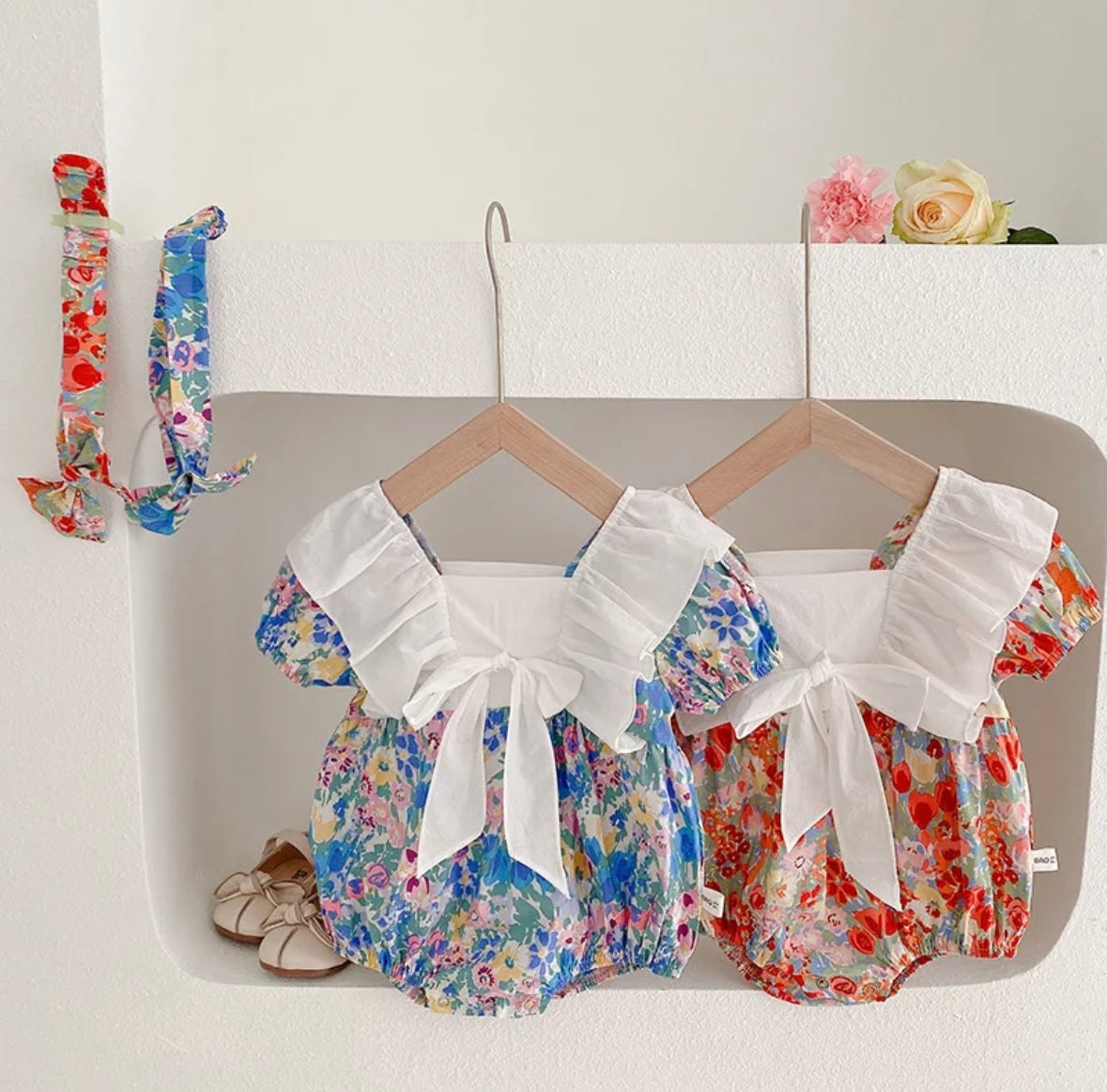 Floral baby romper