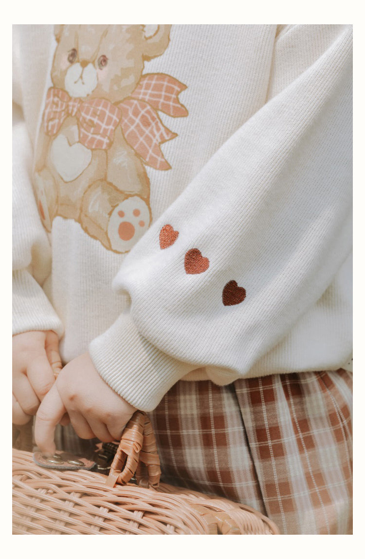Brown teddy hoodie and skirt set