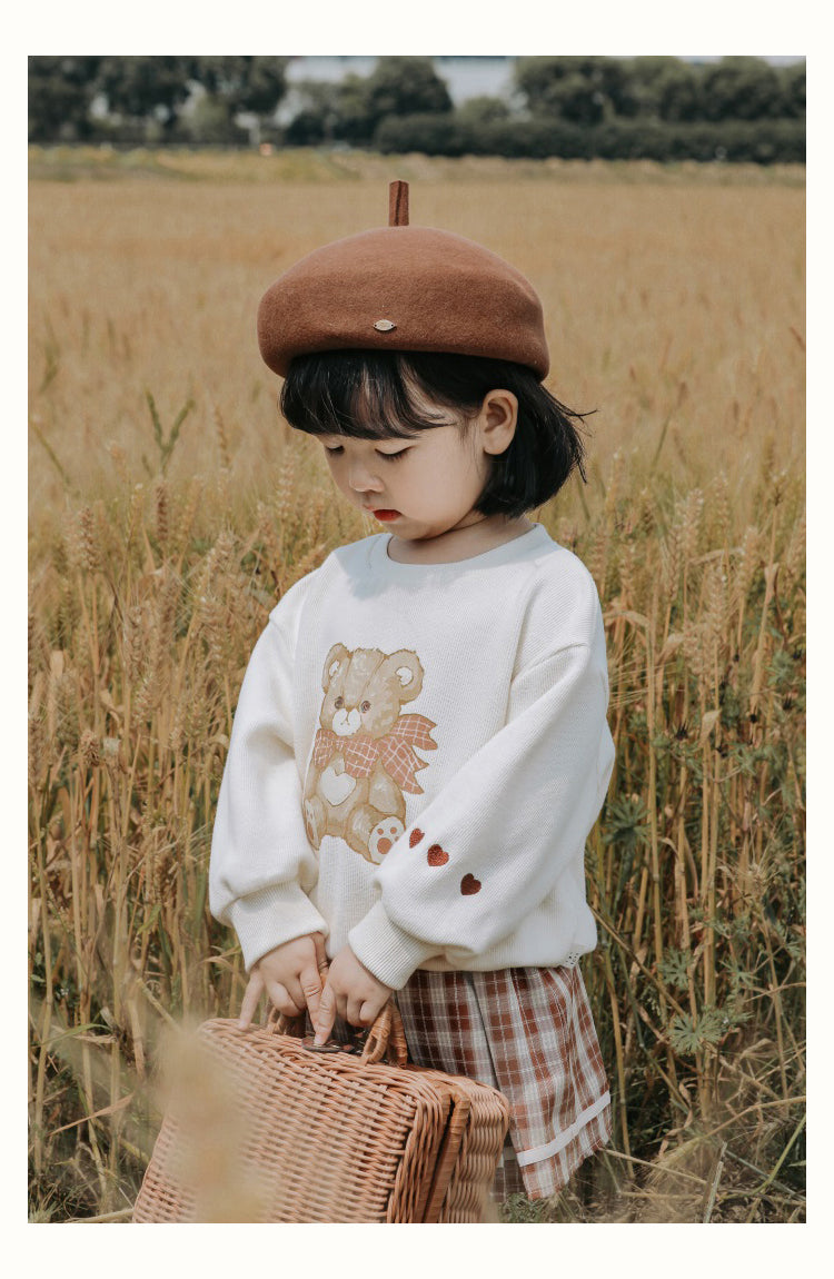 Brown teddy hoodie and skirt set