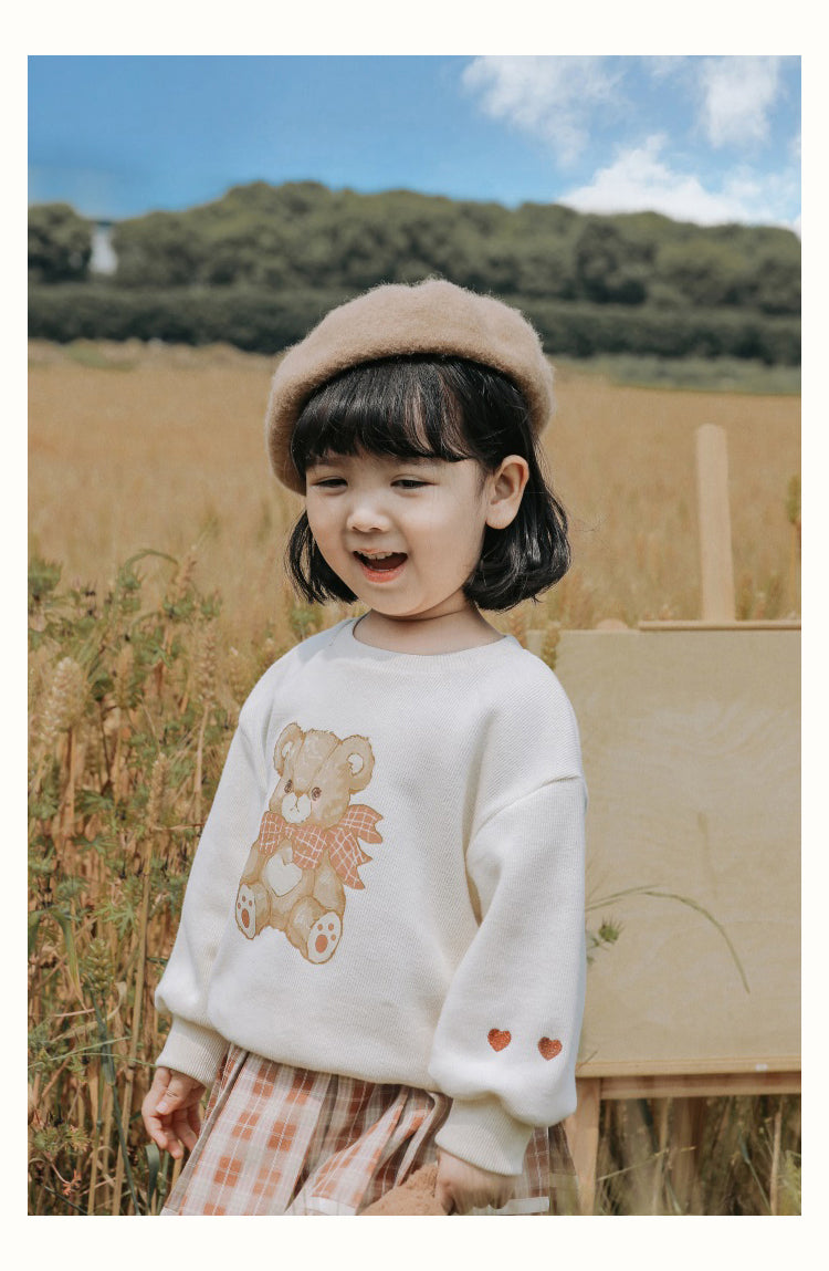 Brown teddy hoodie and skirt set