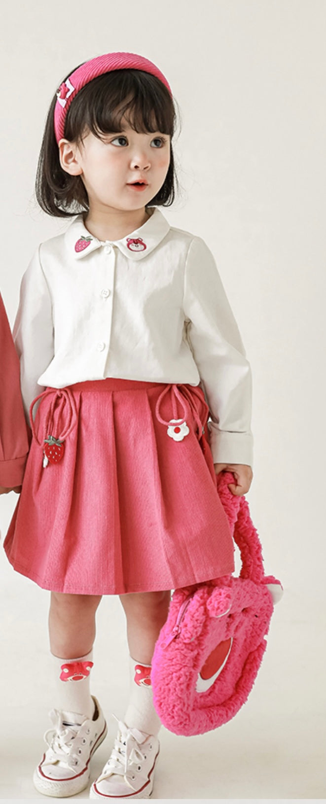 Pink Shirt and Skirt Set