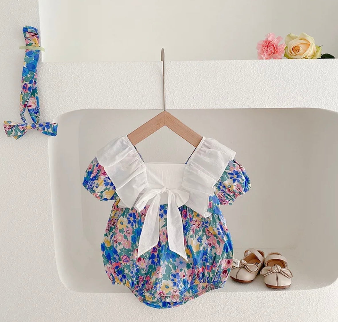 Floral baby romper